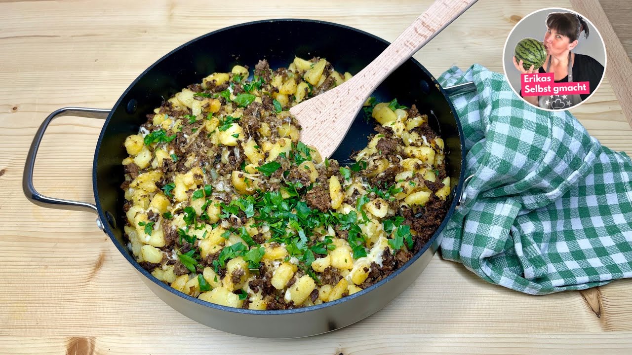 Bauernpfanne mit Hackfleisch und Kartoffeln – Herzhaft, deftig & super einfach!