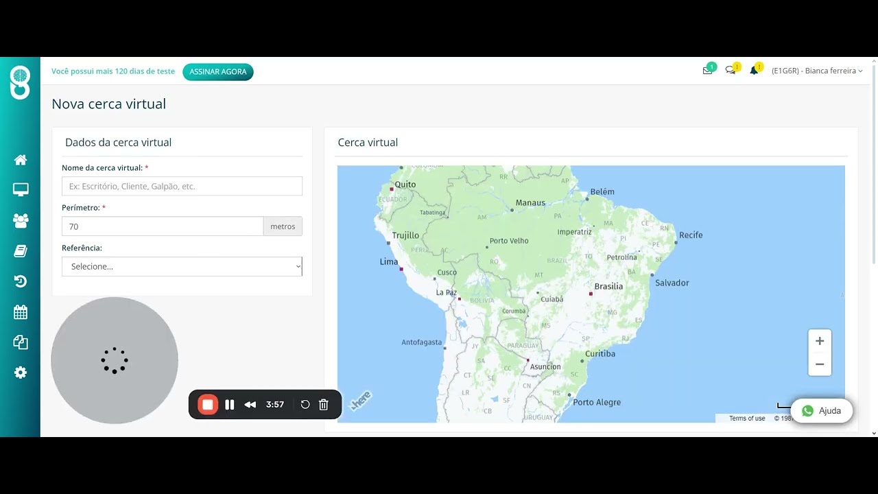 Funcionalidade Cerca Virtual - Genyo