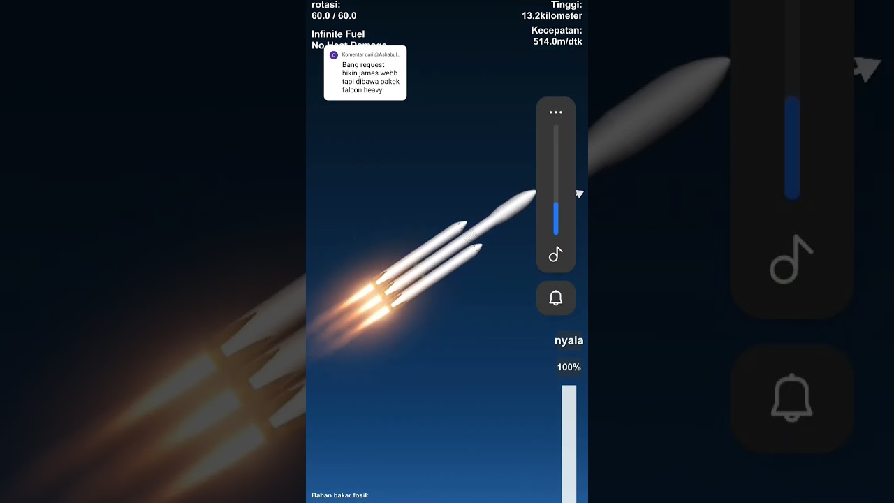 meluncurkan teleskop luar angkasa James webb menggunakan Falcon heavy