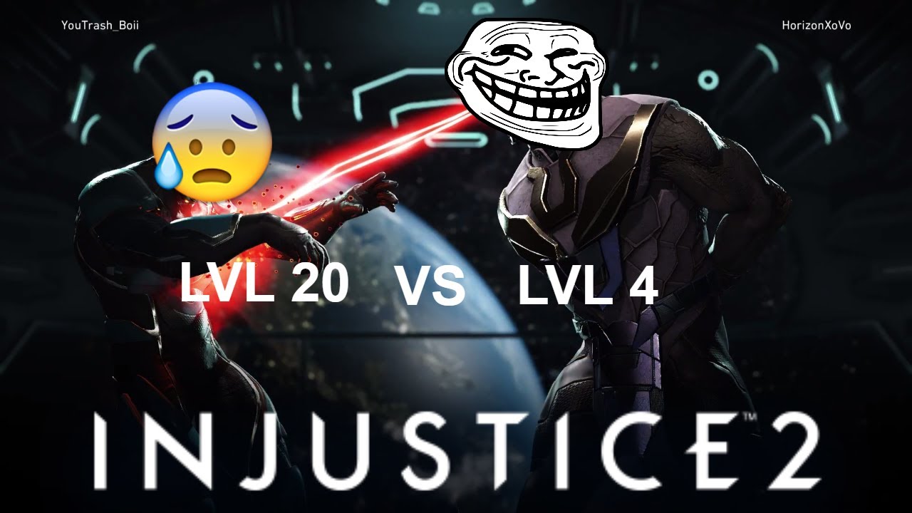 LVL 20 FLASH VS LVL 4 ZONING/TROLLING DARKSEID (me) - Injustice 2 Online "Darkseid" Gameplay