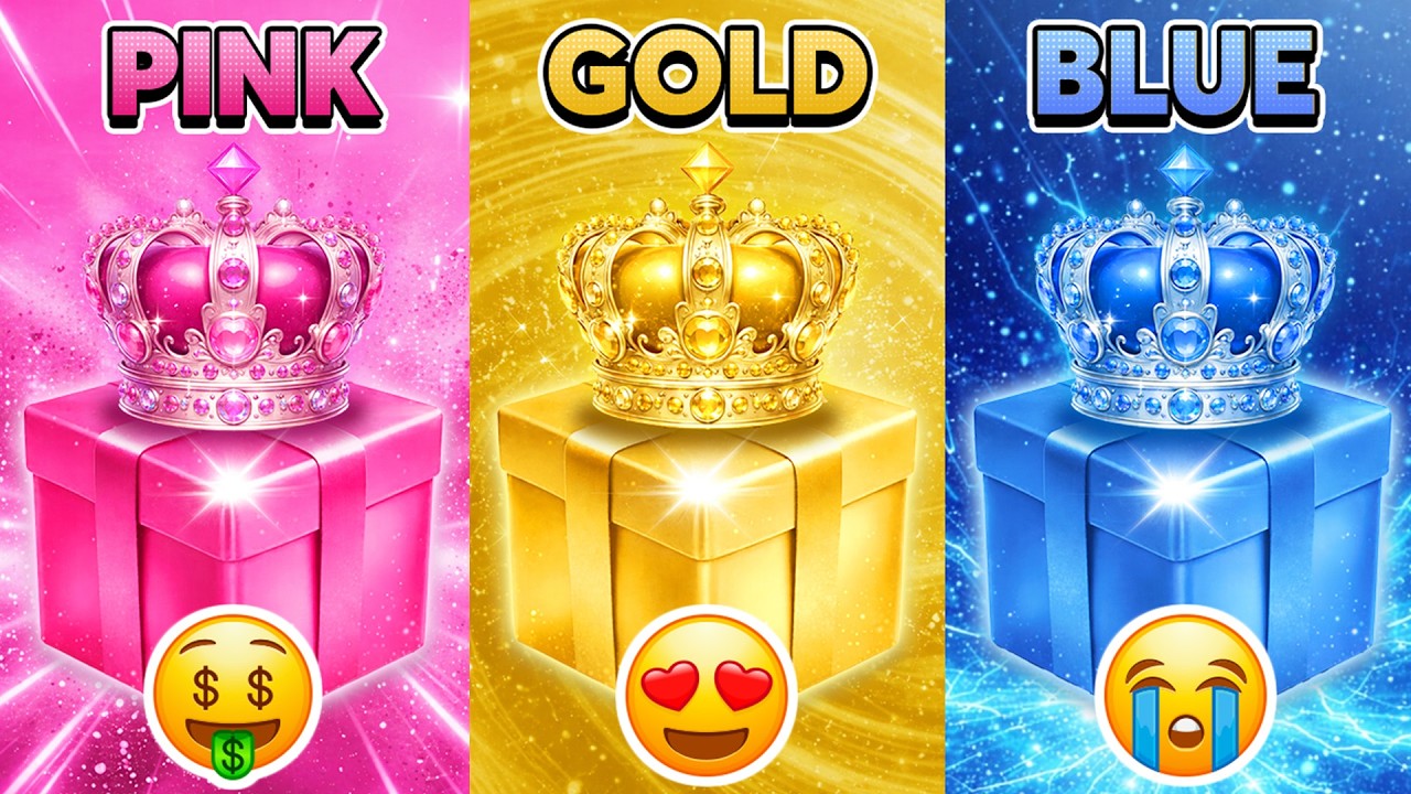 Choose Your Gift! Pink, Gold or Blue 💝💰💙 How Lucky Are You? 😈 Quiz Kingdom