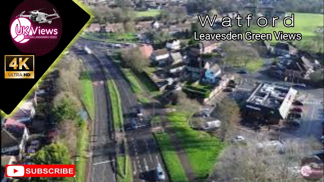 Leavesden Green, Watford view | Drone Aerial Relaxation 4K Video Feb 2024 | England 🇬🇧