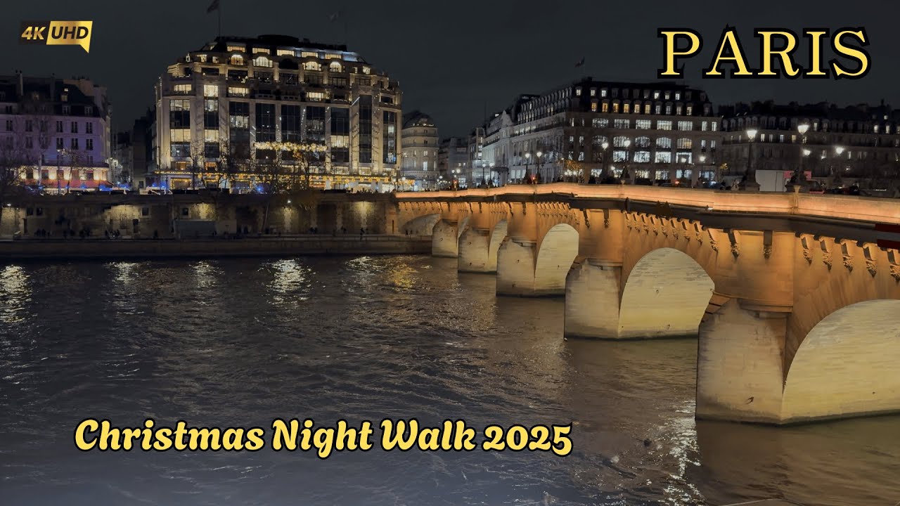 🇫🇷 Paris Christmas Walk 2025🎄  | Notre-Dame to Pont Neuf | Pure Ambient Walking Tour (4K)