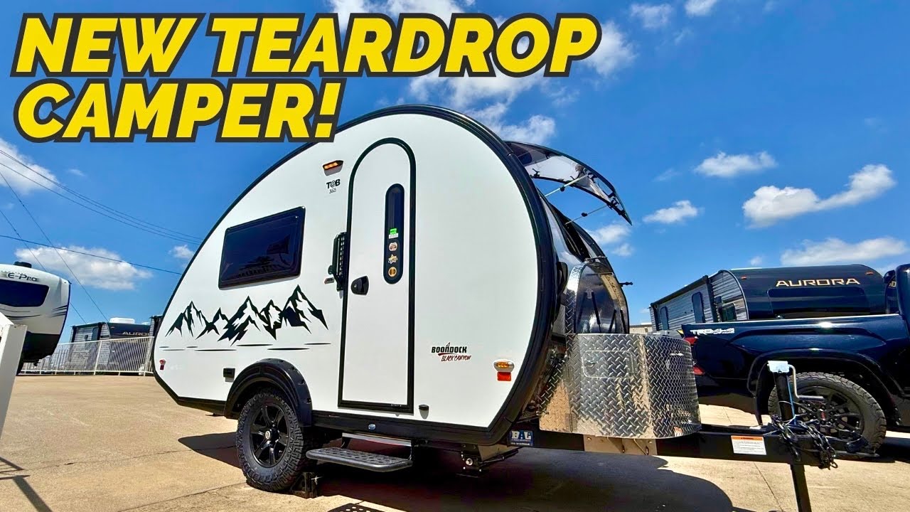 NEW teardrop camper with an interesting layout inside! 2025 NuCamp Tab 360 Black Canyon