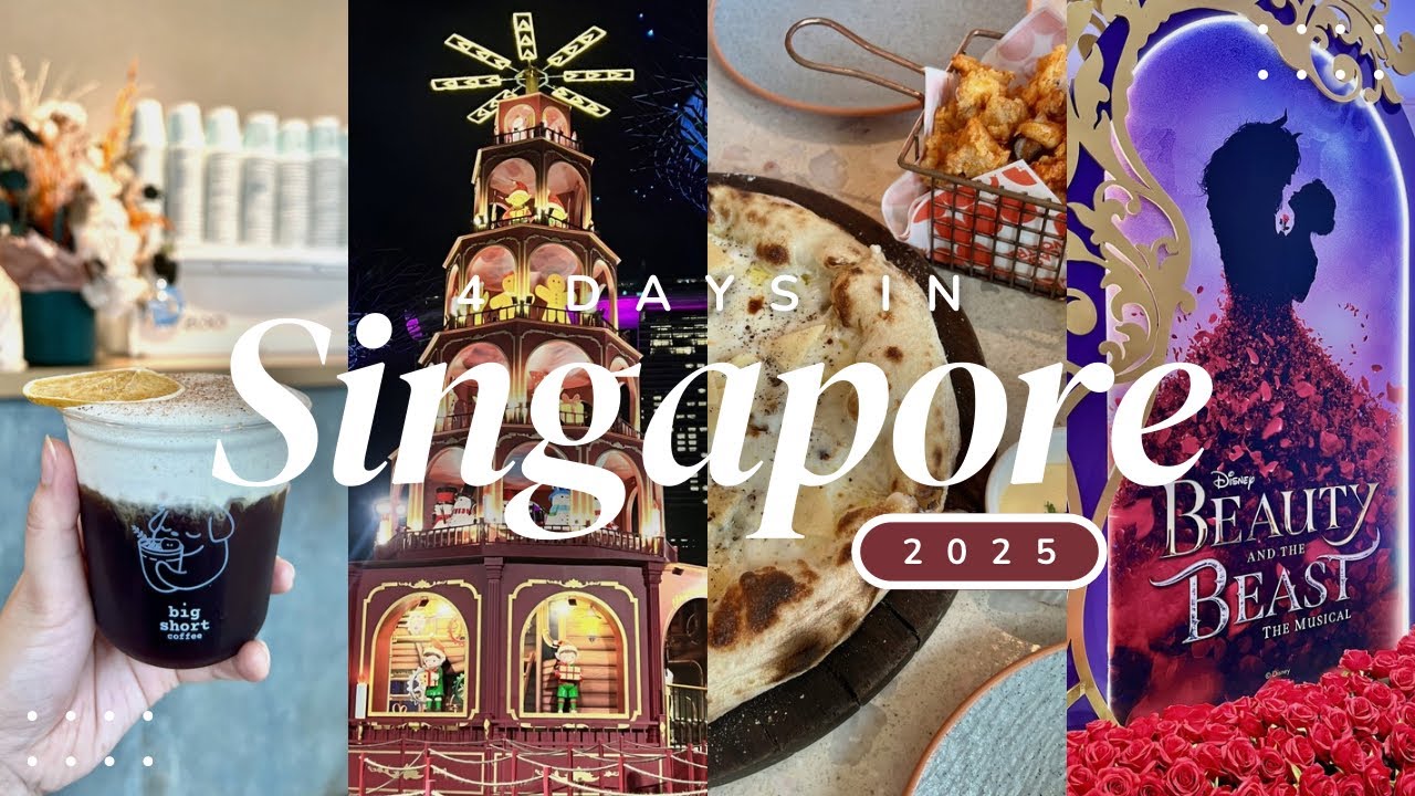 SINGAPORE VLOG 🌹 | christmas vibes, comfort food & coffee, beauty & the beast musical, and more ✨