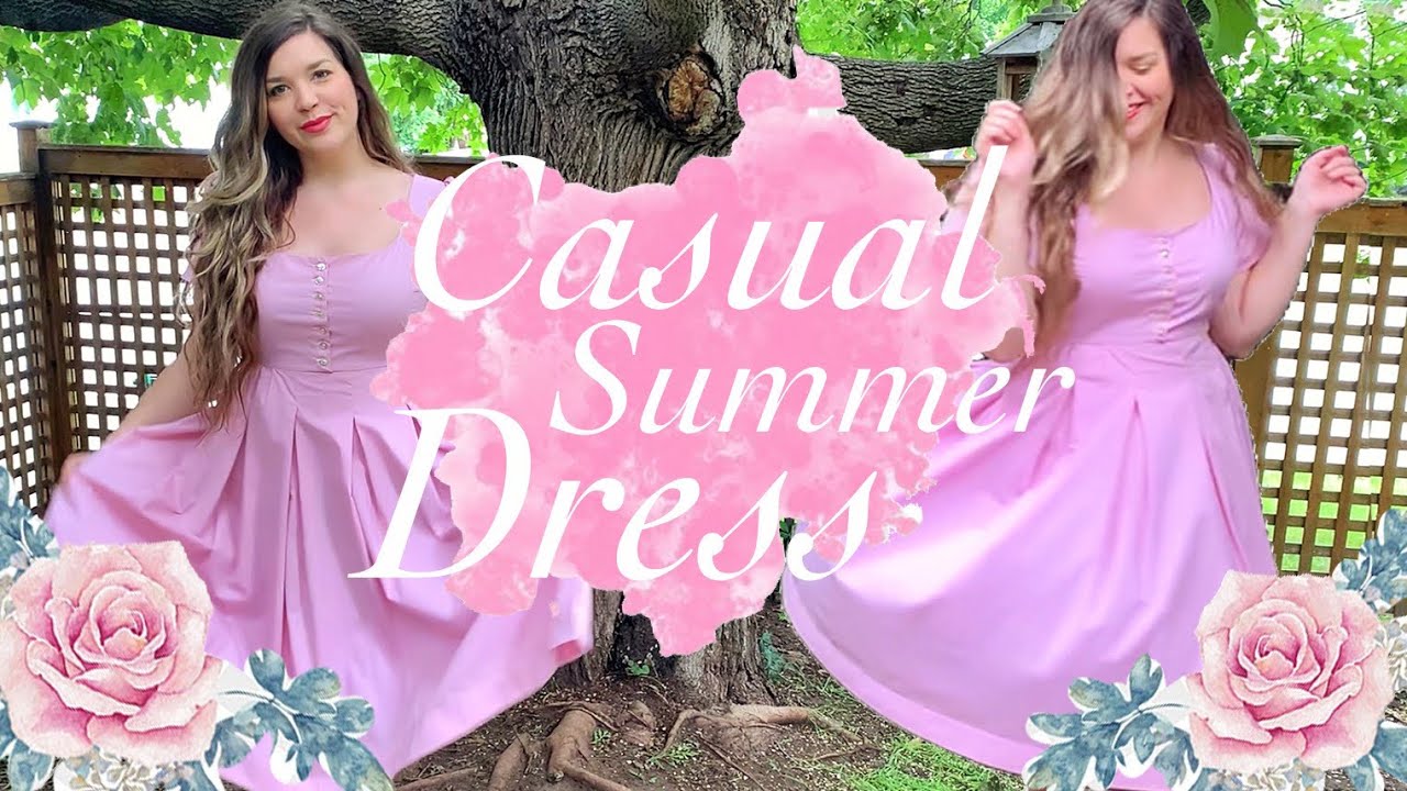 Another Casual Dress for the Summer | Recycled Bedsheet Dress | Sewing with Thrifted Fabric
