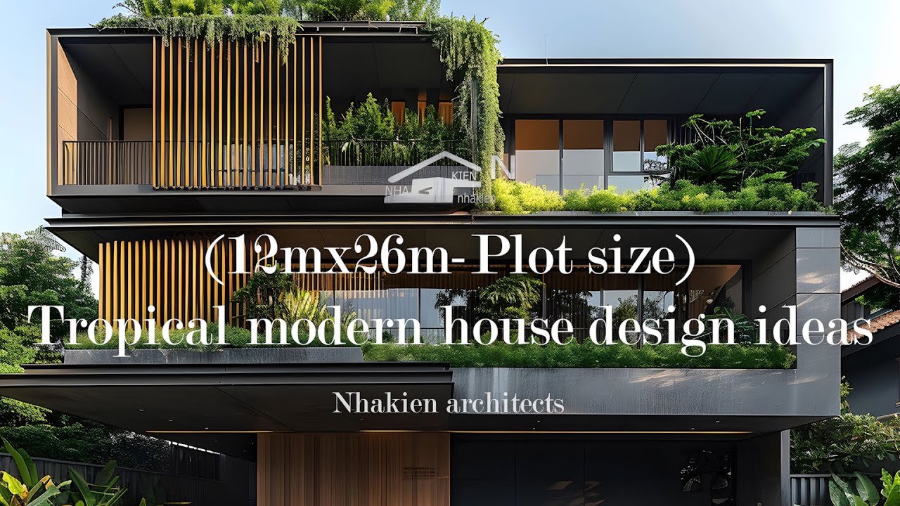 12mx30m 3 storey  Floor plan with Tropical modern house design ideas #tropicalhouse