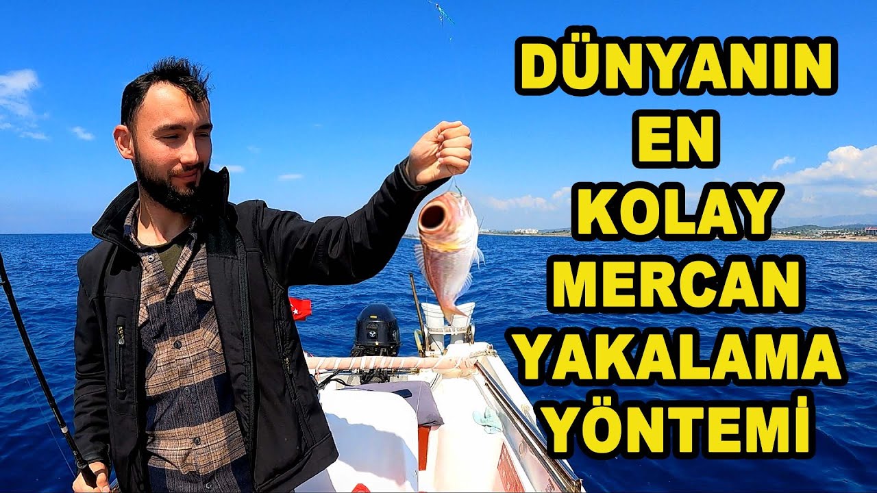 Gelmiş ge&ccedil;miş en kolay mercan yakalama y&ouml;ntemi.Yem kullanmadan kıl kuyruk mercan yakaladık.