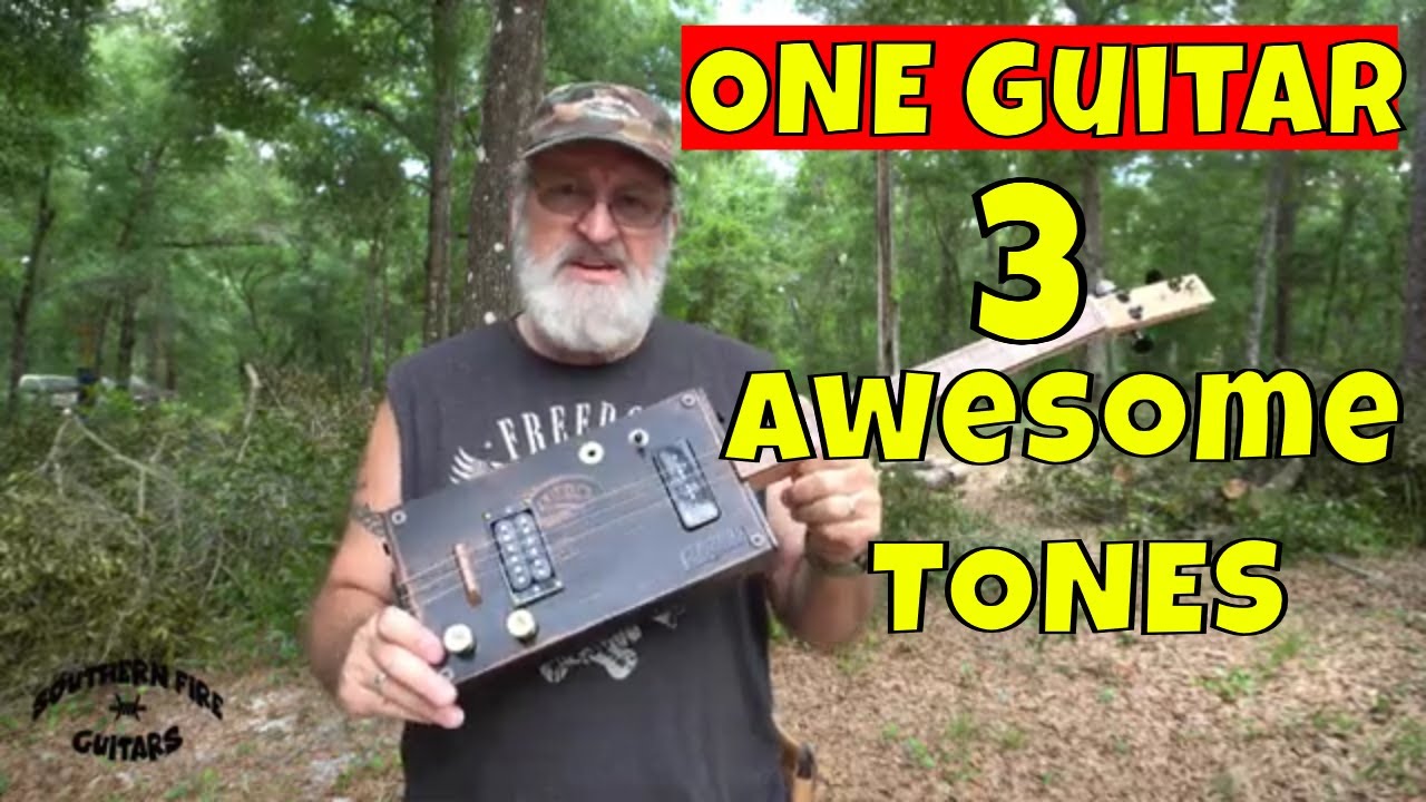 Cigar Box Guitar - One Guitar THREE Awesome Tones!