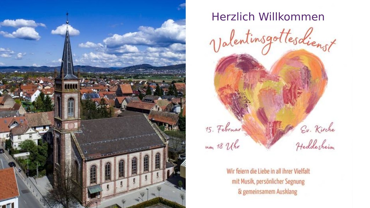 Valentinsgottesdienst am 15.02.26 in der Evangelischen Kirche in Heddesheim