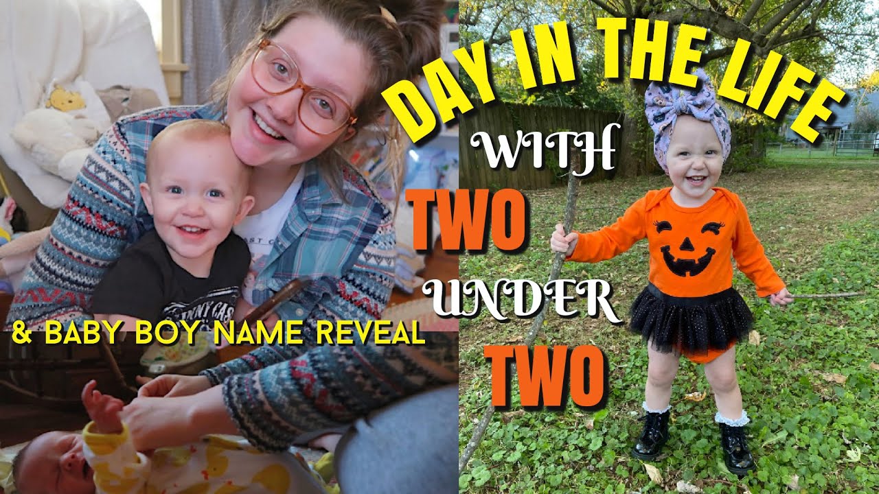 DAY IN THE LIFE WITH 2 UNDER 2 + BABY BOY NAME REVEAL 💙