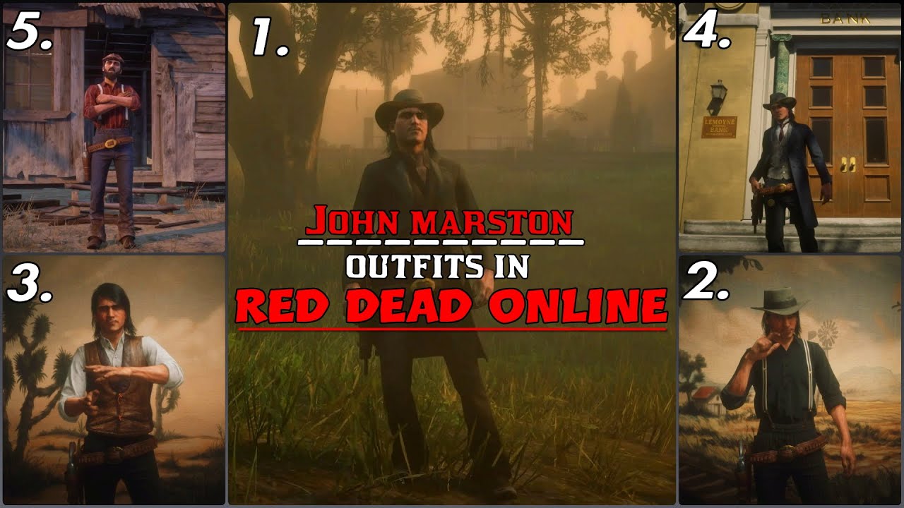 5 john marston outfits in Rdo!||outlaw outfit tutorial (1899 John) And epilogue outfit