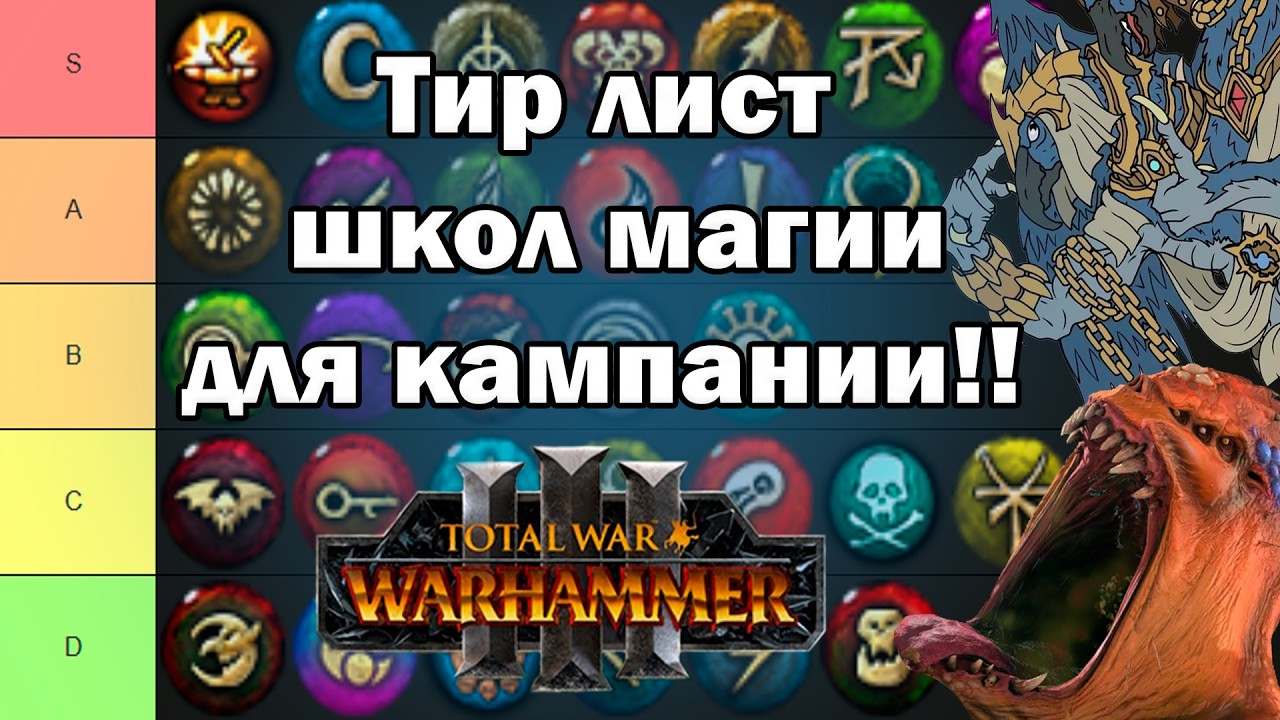 Тир лист школ магии Total War Warhammer III для кампании.