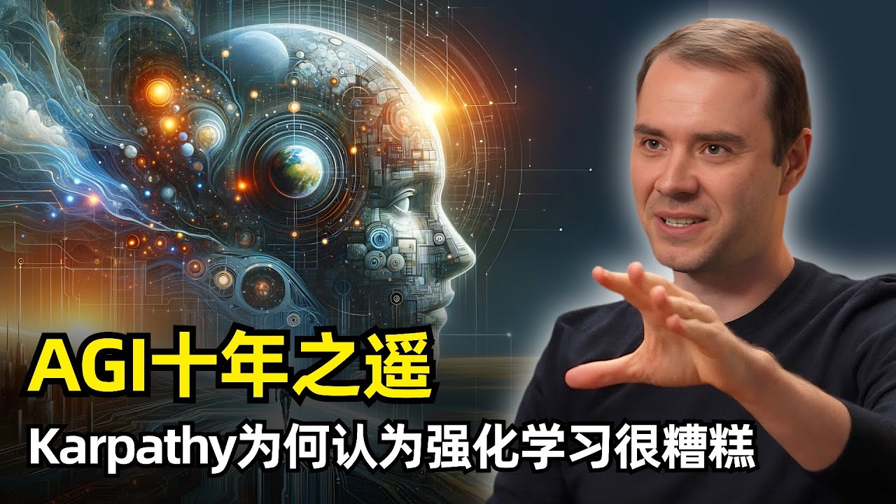 【人工智能】AGI还有十年之遥 | Andrej Karpathy最新访谈 | 幽灵与动物 | AI是一种不同的智能 | 大模型的关键缺陷 | 强化学习很糟糕 | AGI不会带来经济暴涨 | AI教育