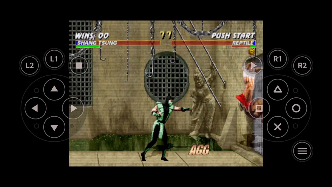 Jogando no retro com shang tsung