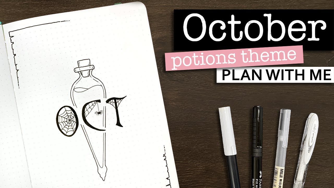 October Bullet Journal Setup 💜 Potions themed bujo