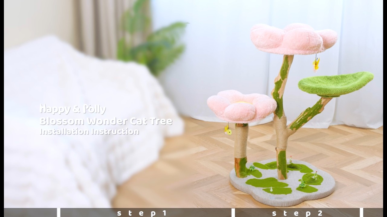 Happy & Polly Blossom Wonder Cat Tree 🌸 | Step-by-Step Installation Guide