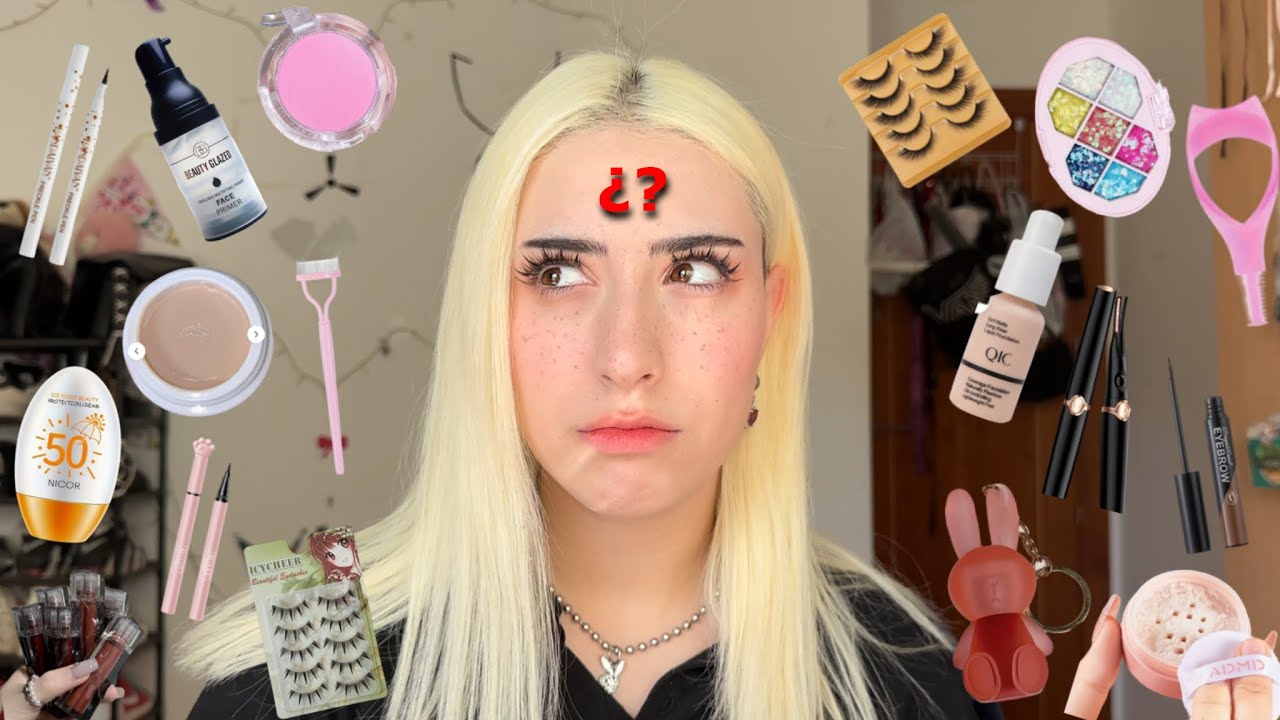 ¡Probando productos de maquillaje de Temu! *review híper honesta*