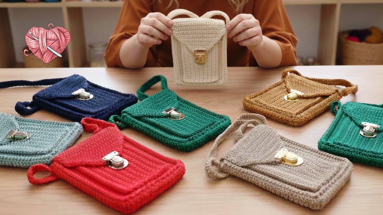 Я сделала простую и стильную сумку, которая вам понравится 🧵 Урок по вязанию крючком сумки 🌸