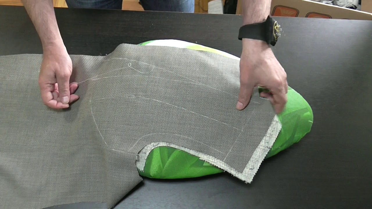 4. Примётывание укороченной. бортовки к полочке.