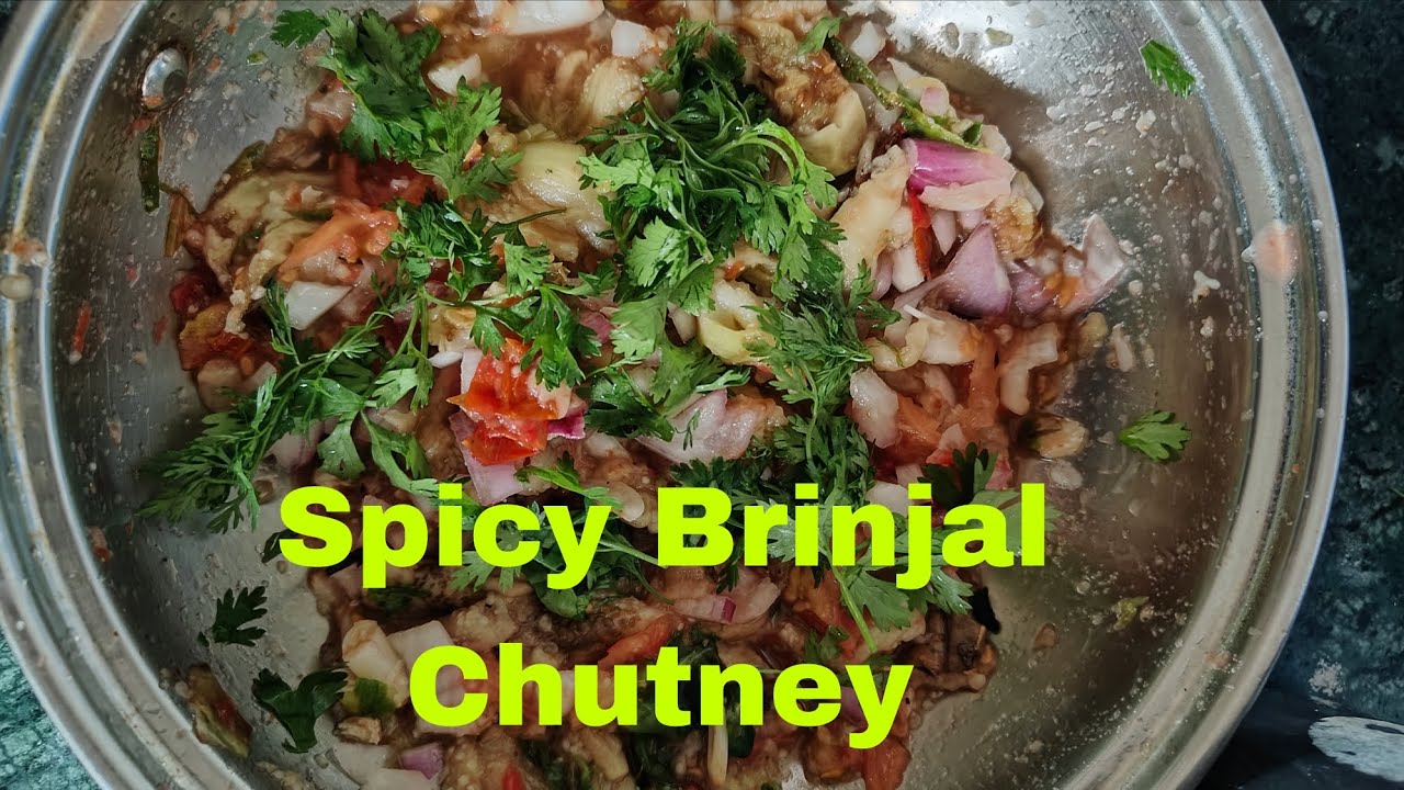 Spicy Brinjal Chutney homemade Andhra style. వంకాయ చట్నీ ఆంధ్రా స్టైల్ #homefoodindia