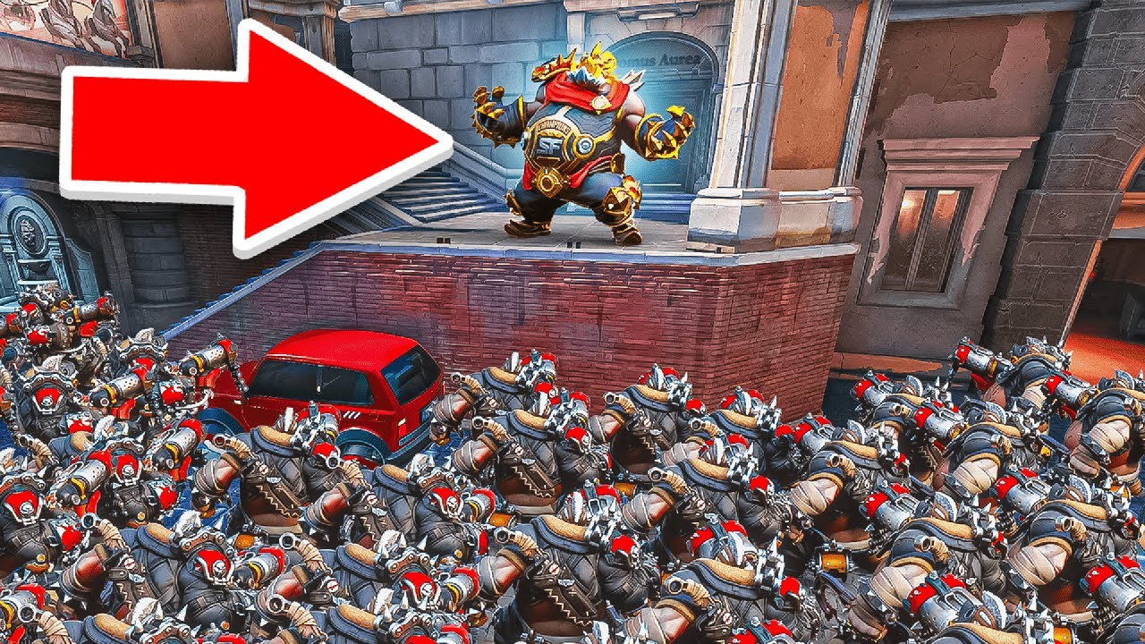 1v10 ROADHOG CHALLENGE in Overwatch 2 - THIS WAS HILARIOUS!