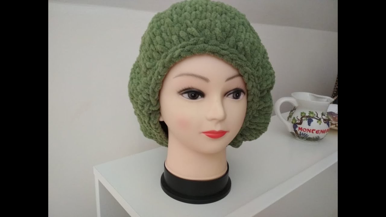 Берет из пряжи Ализе пуффи файн