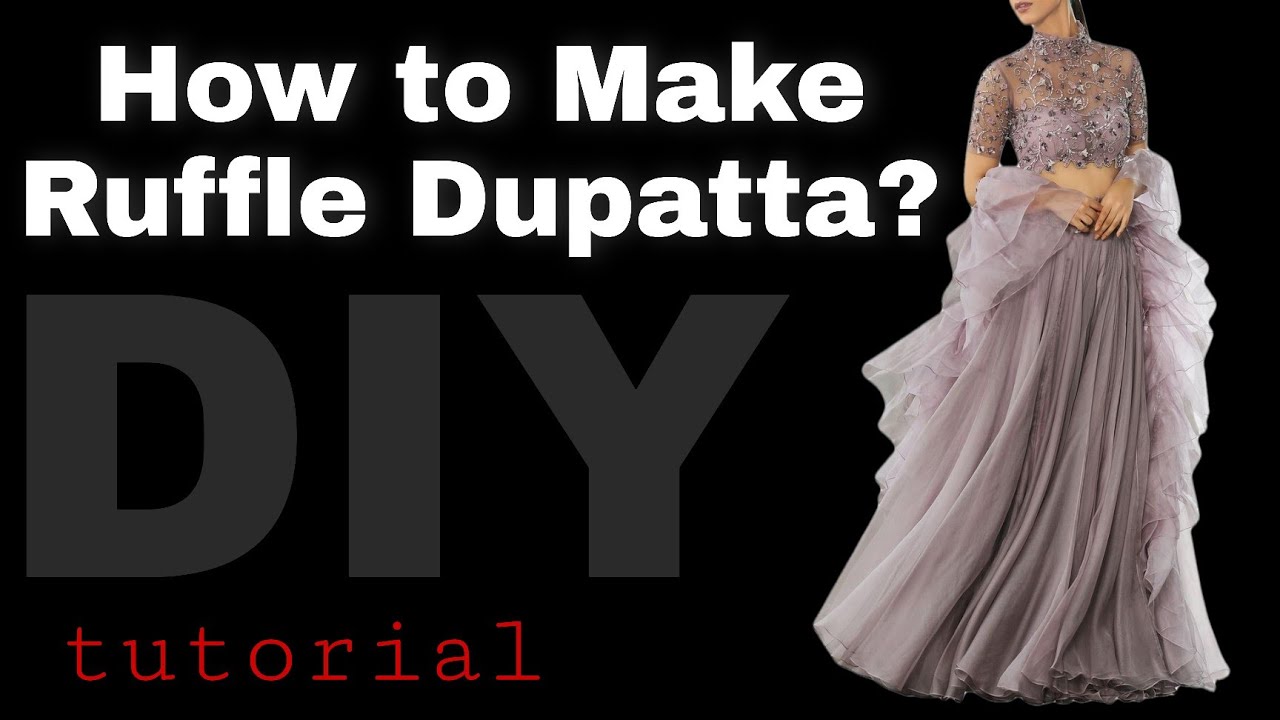 Ruffle dupatta Cutting & Stitching|Cutting |DIY|Dupatta Making process. @magnetthread