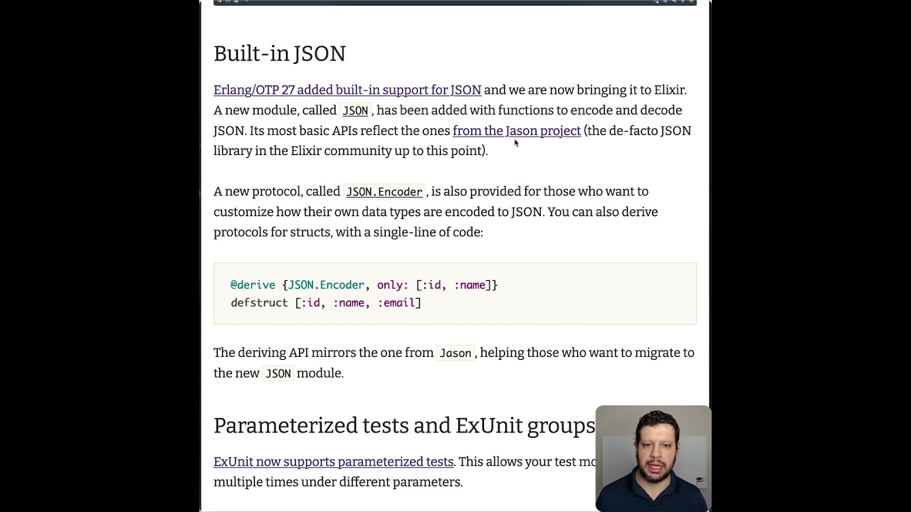 ✨ Elixir 1.18 highlights - built-in JSON #elixirlang