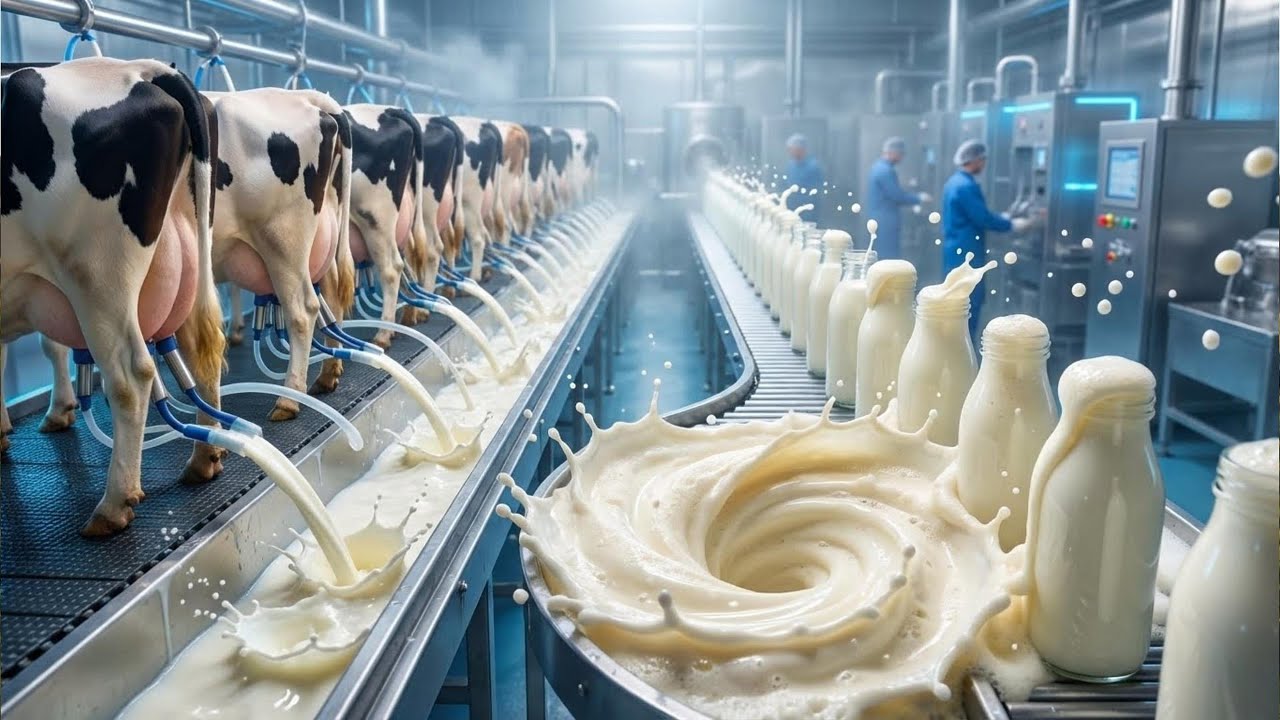 Inside The $500 MILLION Robotic Dairy Farm: How 1,000,000 Liters of Milk Are Made