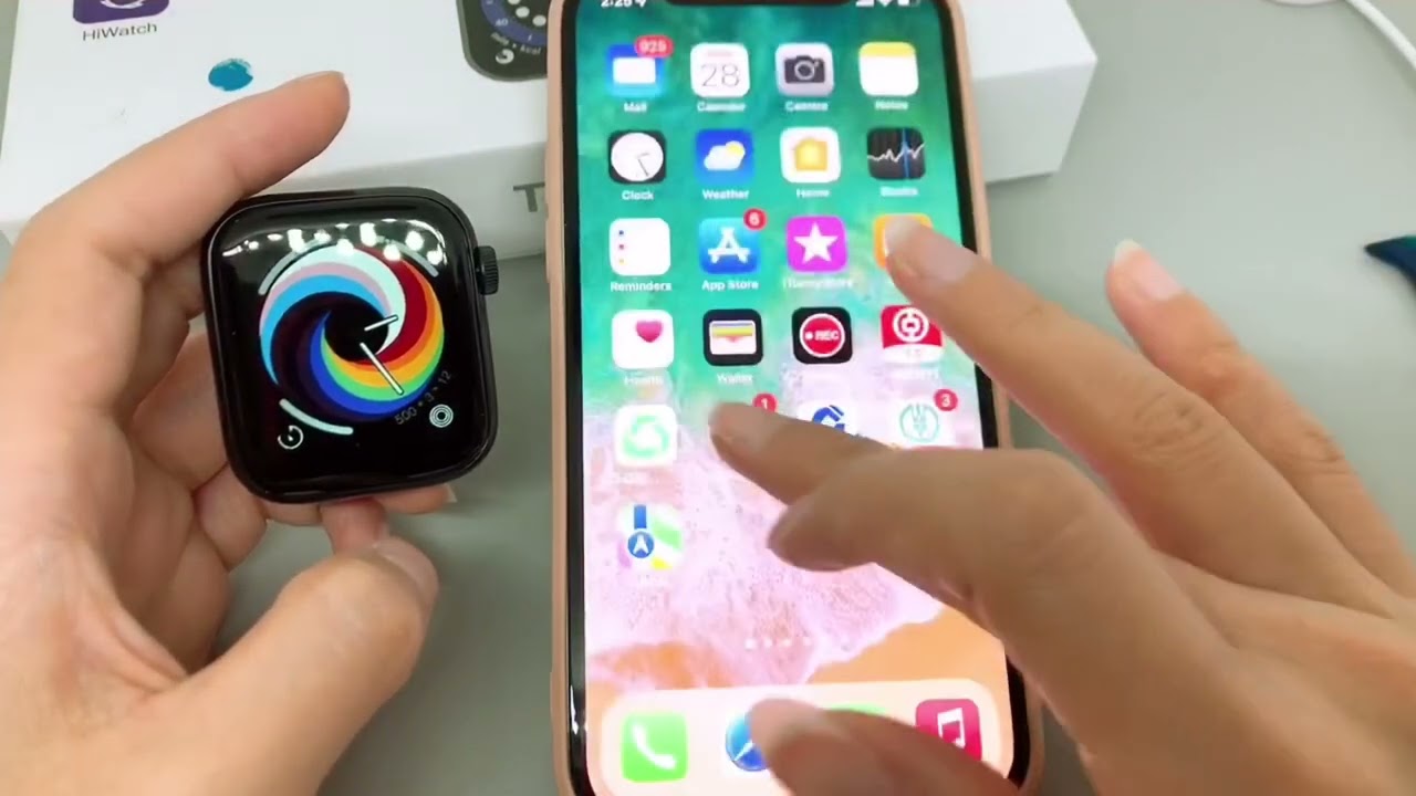How to connect T500+ smart watch with the mobile phone App ( Hi watch pro )
