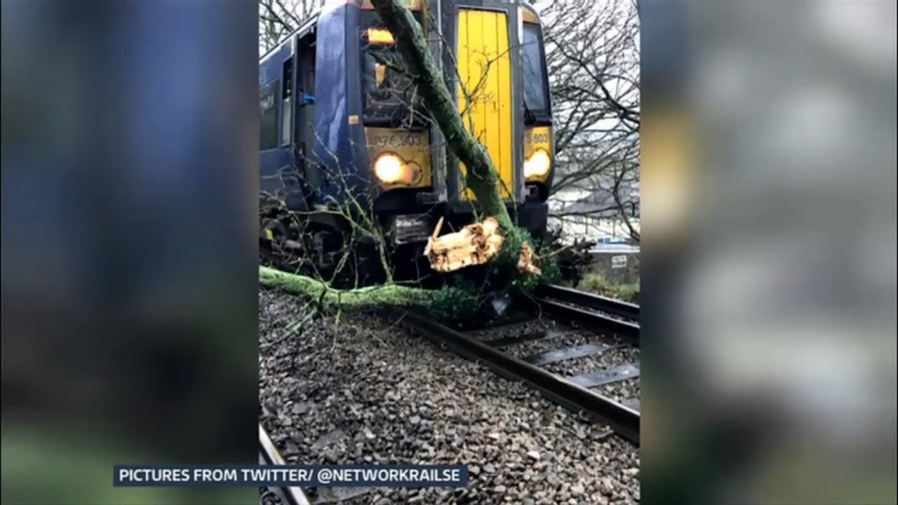 Weather Events - Storm Ciara hits (2) (UK) - ITV+London News + BBC forecast - 9th February 2020