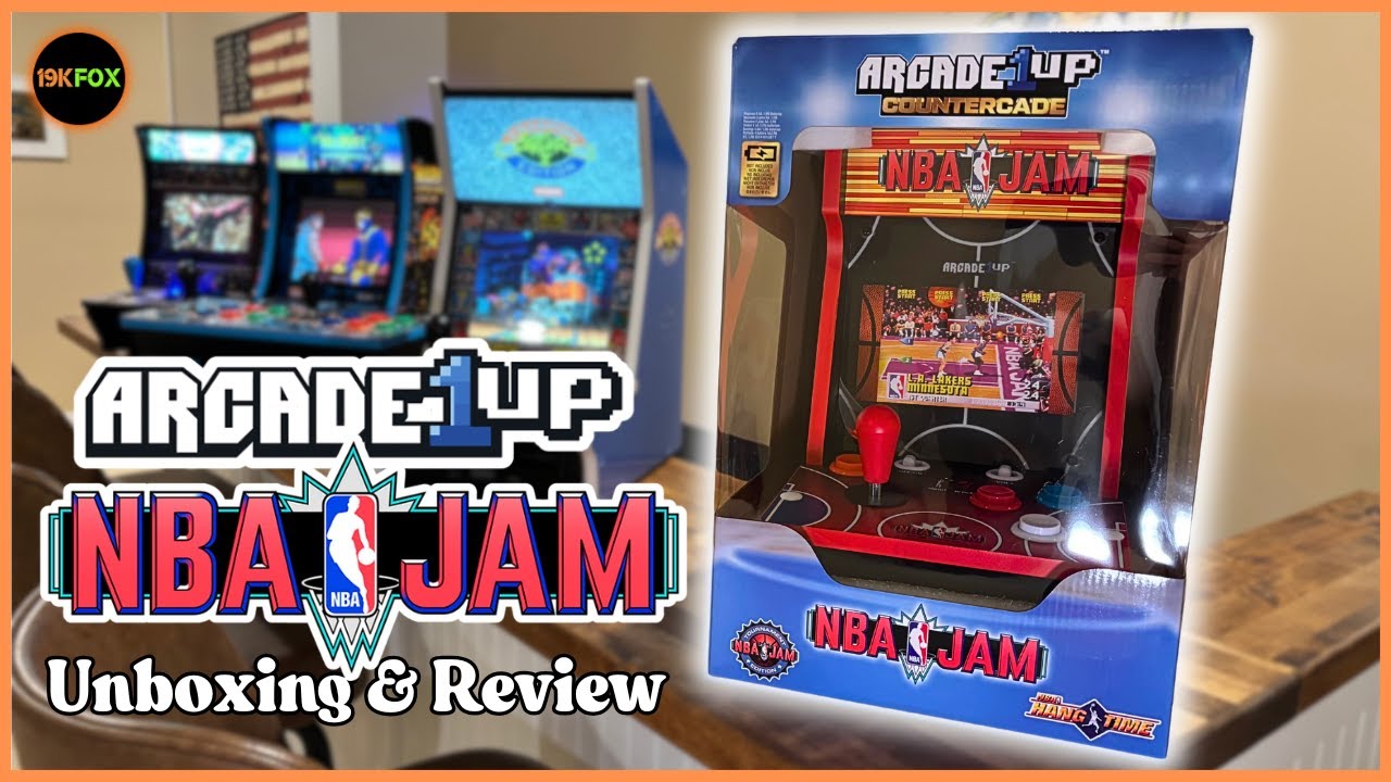 Arcade1up NBA JAM Countercade Unboxing & Review - SlimBA Jam?