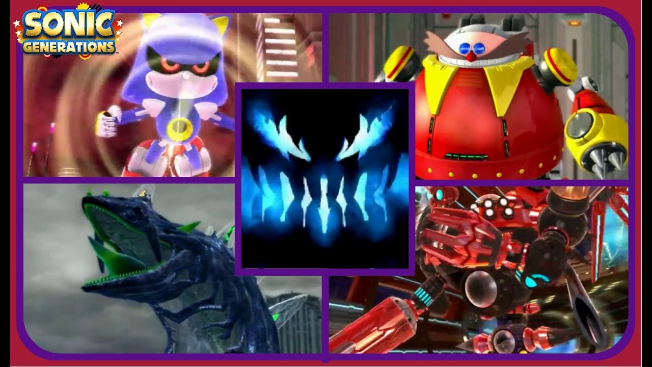 Sonic Generations - All Boss Encounters - Hard Mode - No Damage!!