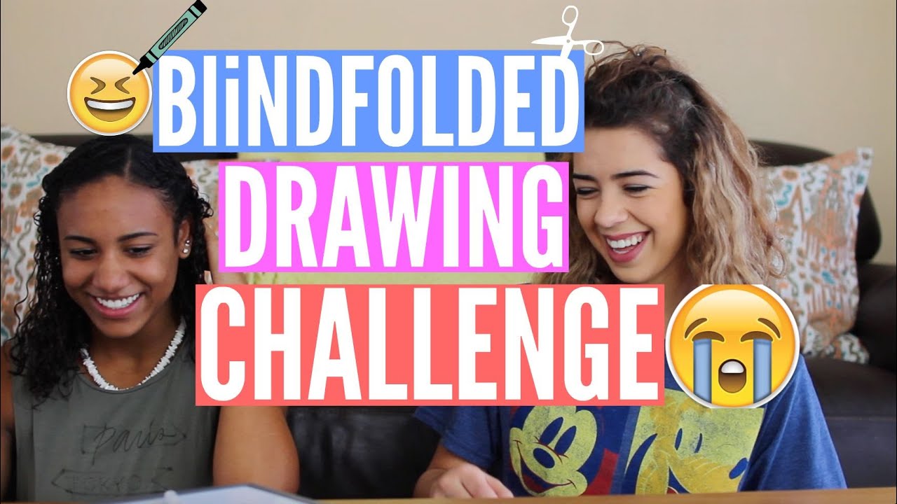 Blindfolded Drawing Challenge ft. Caramel Curls!