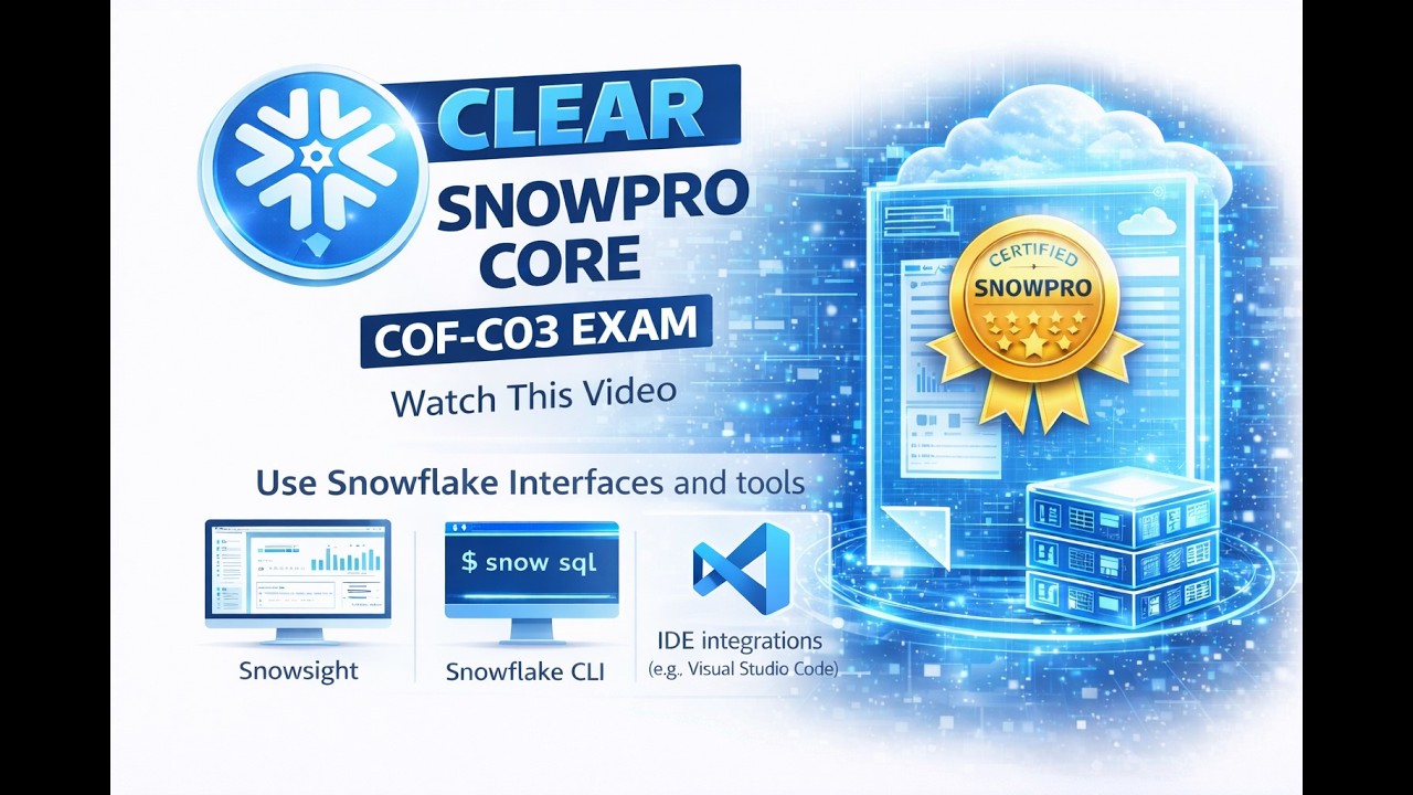 SnowPro Core Certification | Use Snowflake Interfaces & Tools Explained | COF-C03 Exam Prep