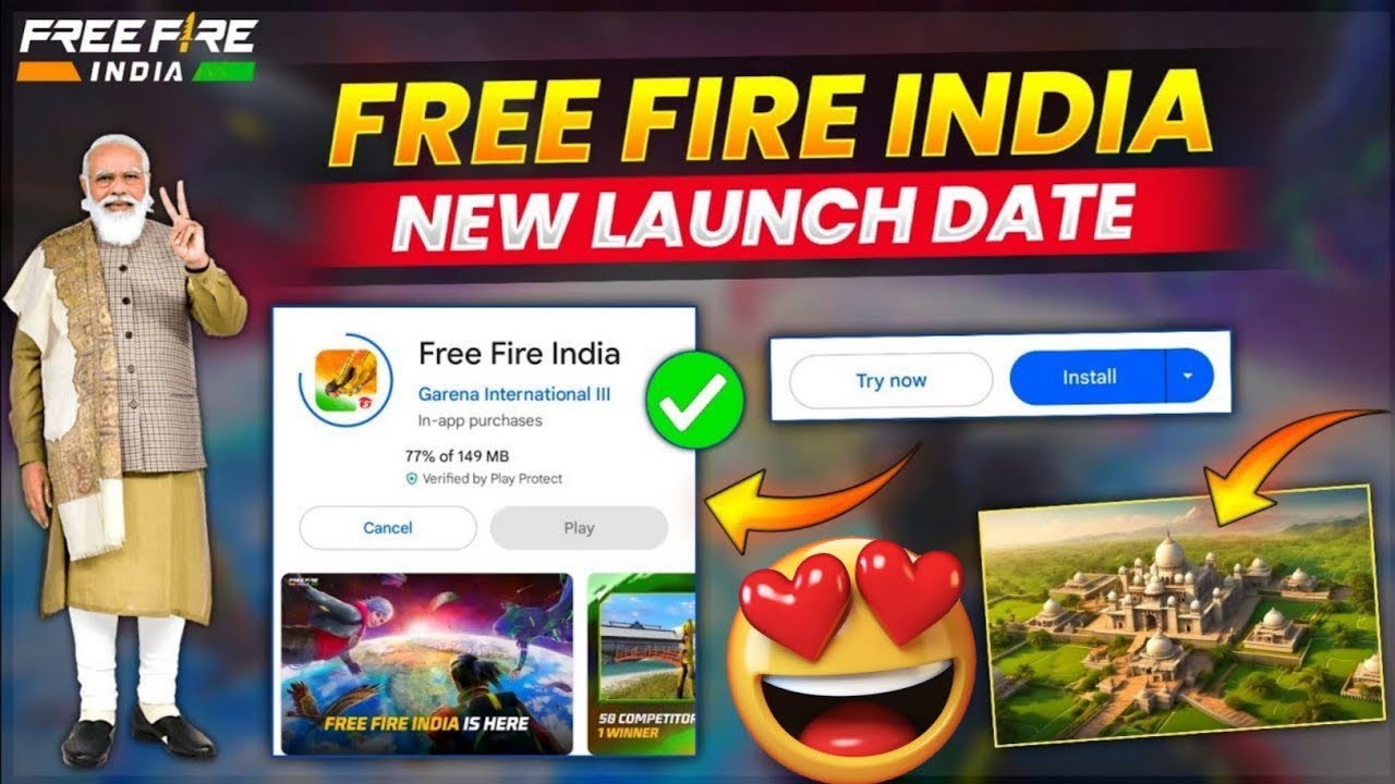 Free Fire India🔥Confirm Launch Date🤩💯 App Update By Damaging Gamerz❤️ #freefireindia #damaginggamerz