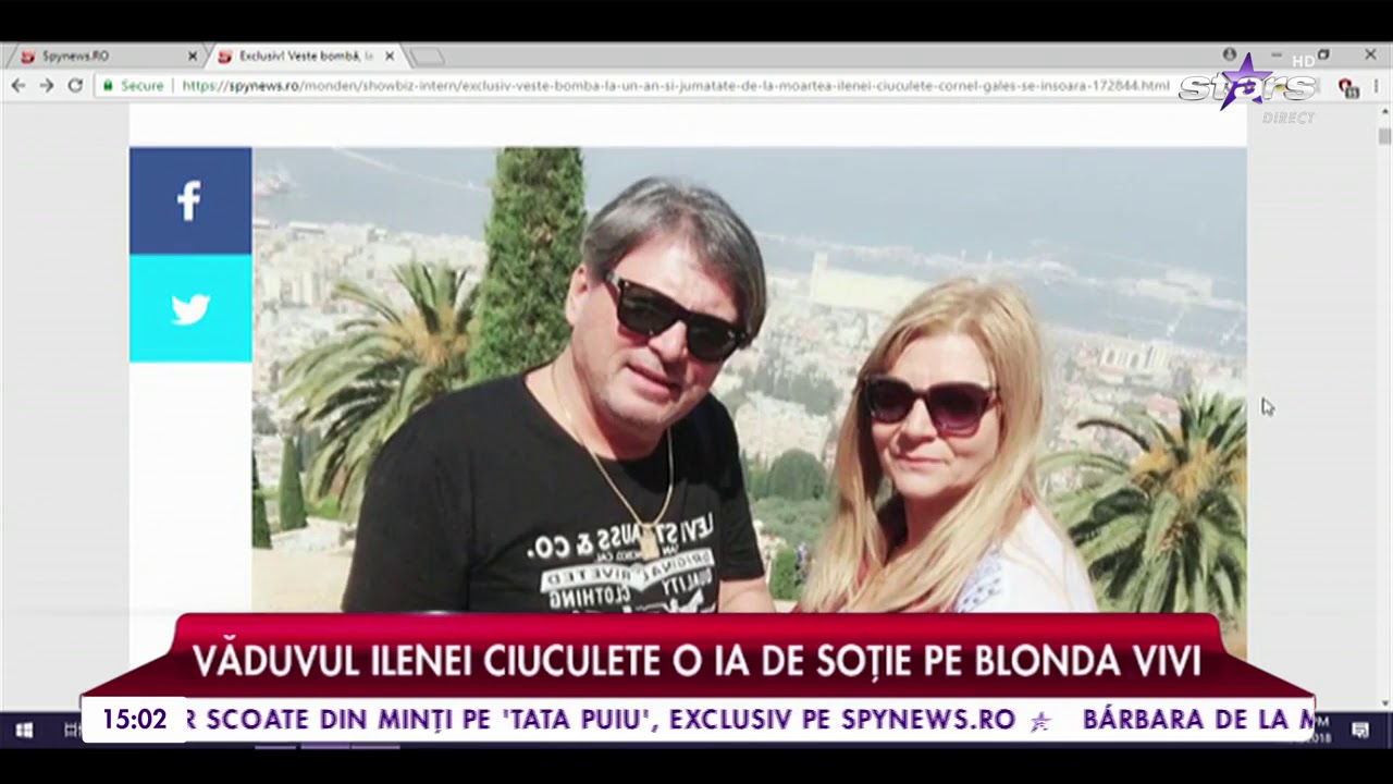 La nici doi ani de la moartea Ilenei Ciuculete, Cornel Galeș se &icirc;nsoară