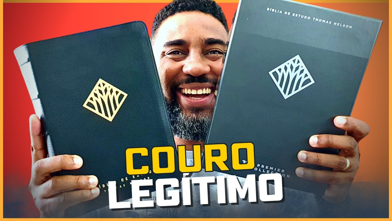 👑BÍBLIA DE ESTUDO THOMAS NELSON - COURO LEGÍTIMO - Premier Collection | Flávio Sacramento