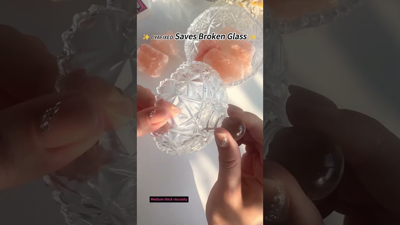 Super Glue Saves Broken Glass! #Cyafixed #superglue #lifehacks #glass #GlassGlue #GlassRepair