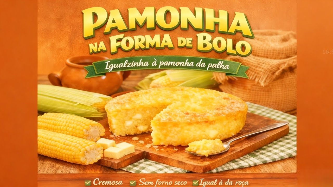 Pamonha na forma de Bolo/ Igualzinha a Pamonha na palha! 
