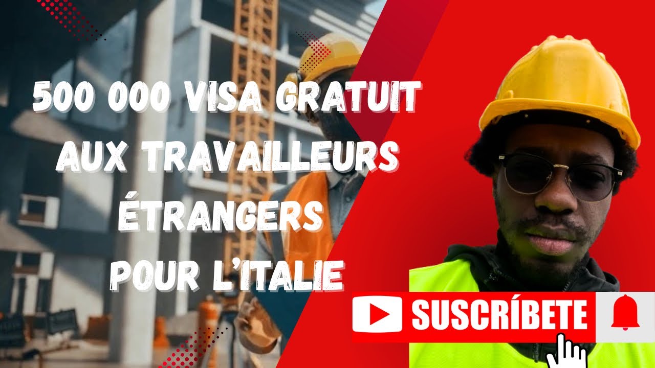 ITALIE 🇮🇹  RECRUTE MASSIVEMENT : 500 000 TRAVAILLEURS étrangers recherchés (decreto flussi)
