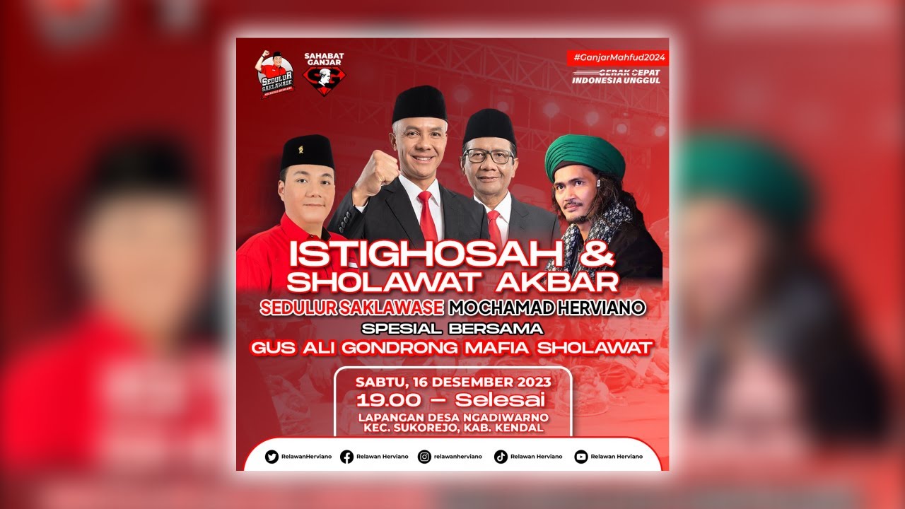 🔴 [ LIVE ] SUKOREJO KENDAL BERSHOLAWAT DALAM RANGKA ISTIGHOSAH & SHOLAWAT AKBAR 16-12-2023