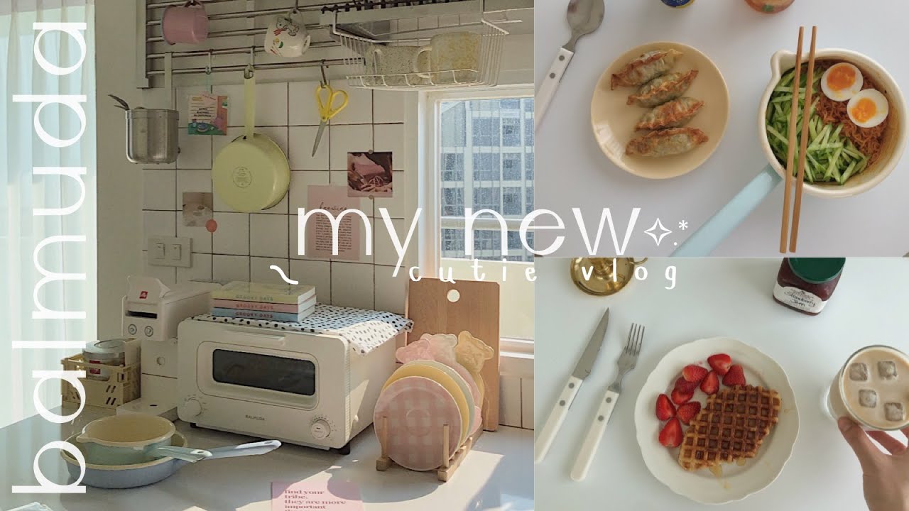 saturday vlog 🖐🏻🥞🥐 ꔛ🥛♡.  home cafe, ลองใช้หม้อทอด, แกะกล่อง Balmuda the toaster 2021 . ˚◞♡