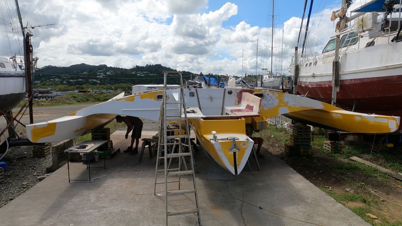 31ft Trimaran Restoration (Ep. 19) | Damaged by Tornado | The Transformation of Little Wing - Part 2