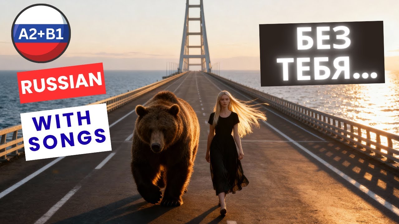 🎵 Without You | Без тебя | Learn Russian with Music 🎶 A2+ B1 Song + Subtitles