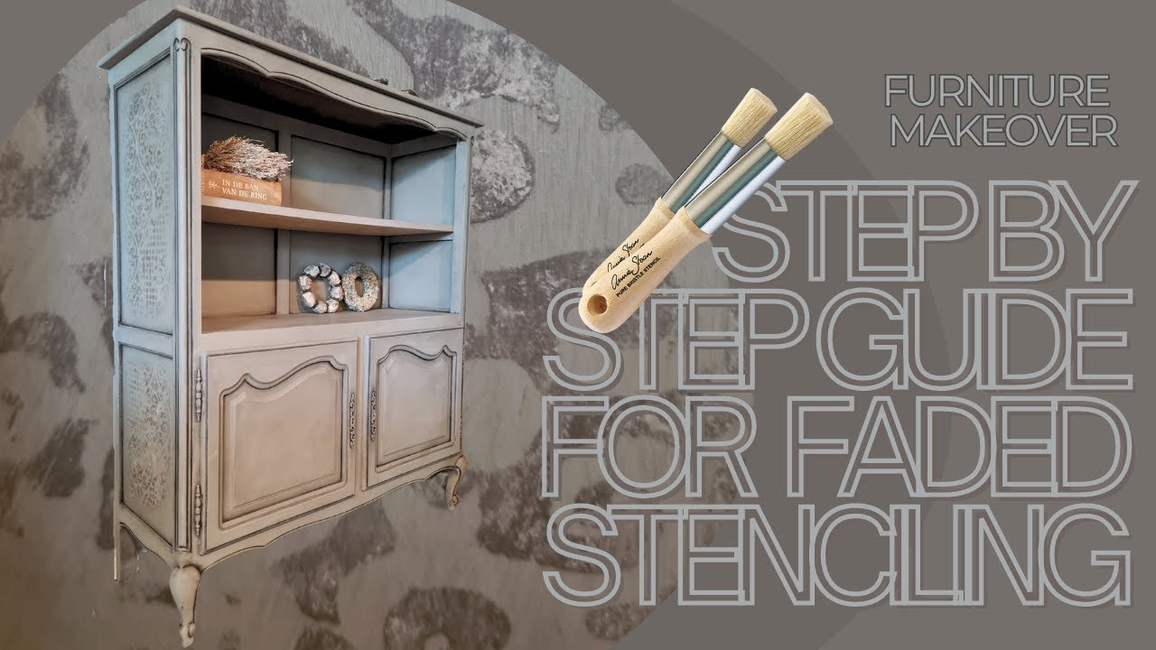 Adding a faded stencil and shading on painted furniture