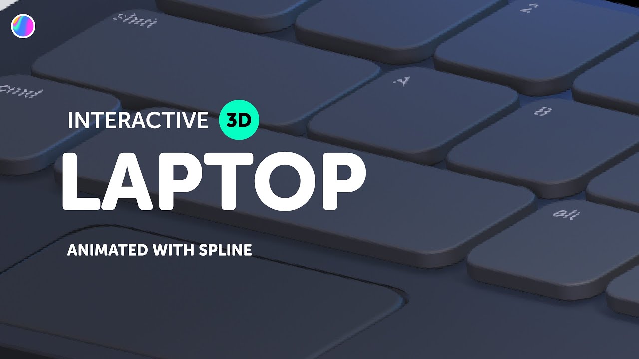 Design a cute laptop in Spline - Easy