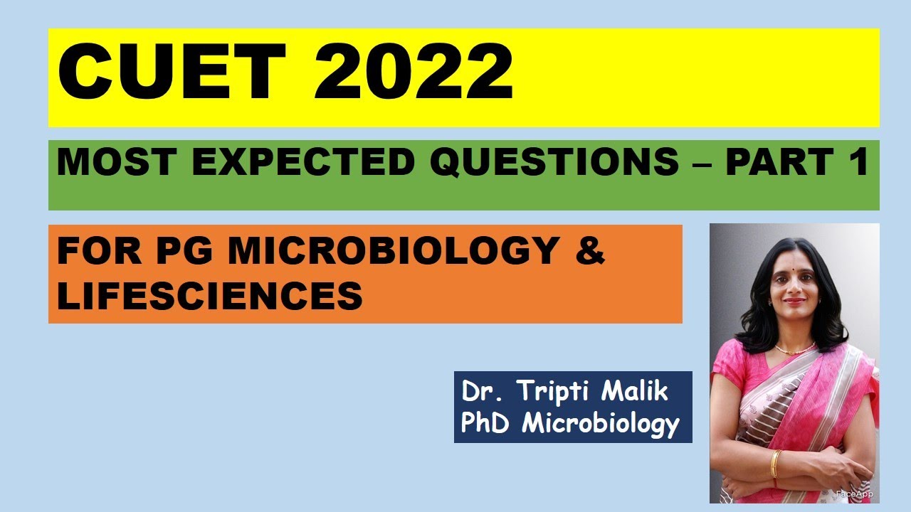 CUET PG 2023 | Most Expected Questions  PG Microbiology Life Sciences Part1| JNU Microbiology MCQs