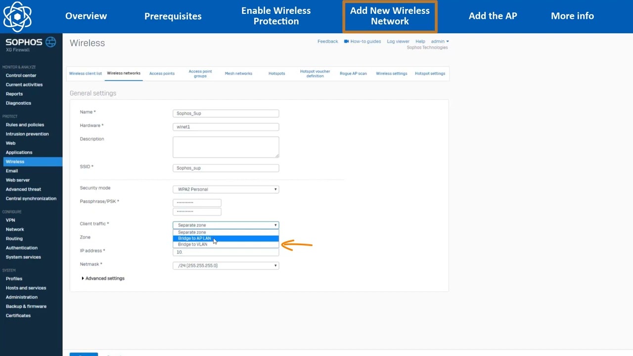 Sophos Firewall &mdash; как настроить и развернуть беспроводную сеть &mdash; Технические видеоролики Sophos